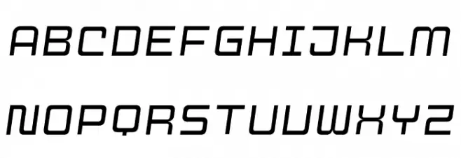 Cubest Light Italic フォント 大文字