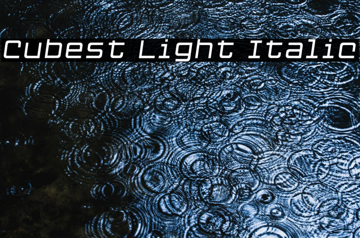 Cubest Light Italic Example 2