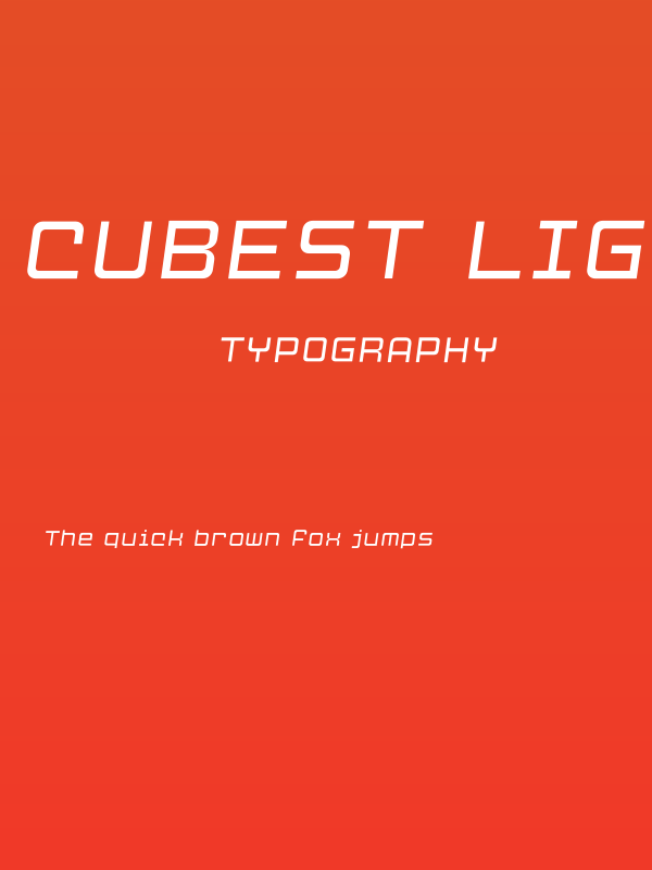 Cubest Light Italic Poster