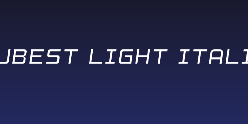 Cubest Light Italic Social Header