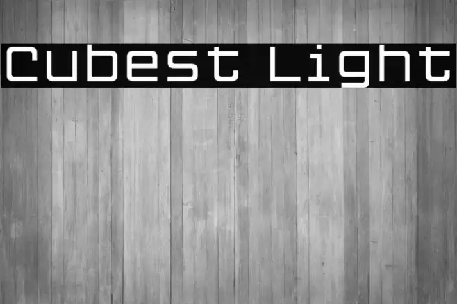 Cubest Light Font examples