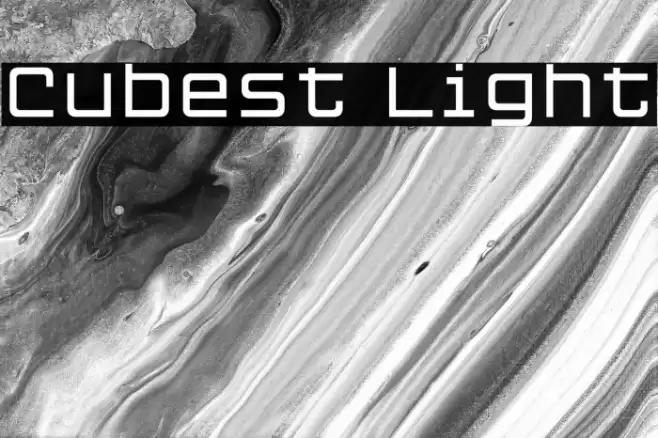 Cubest Light Font examples