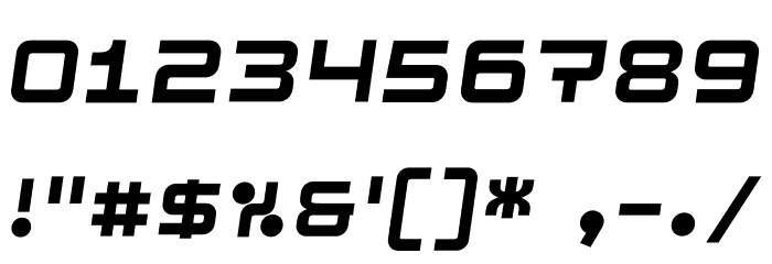 Cubest Medium Italic Font OTHER CHARS