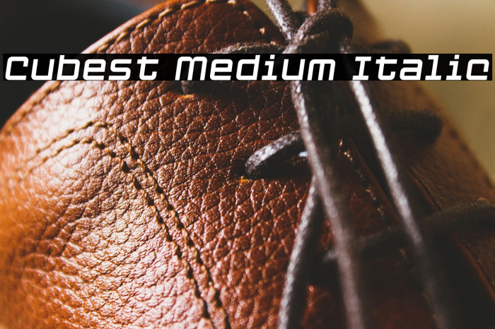 Cubest Medium Italic Example 3