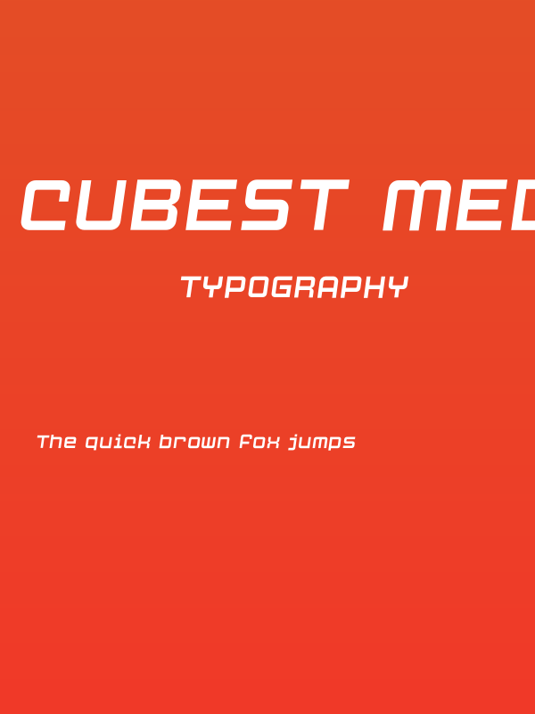 Cubest Medium Italic Poster