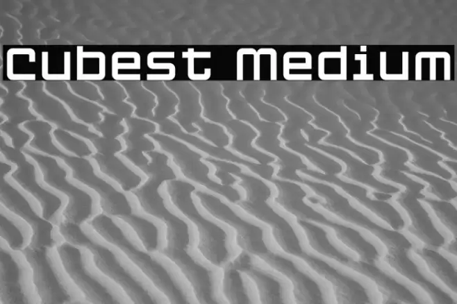 Cubest Medium Font examples