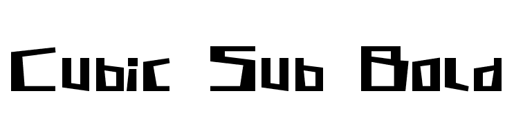 Cubic Sub Bold  les polices de caractères gratuit tlcharger