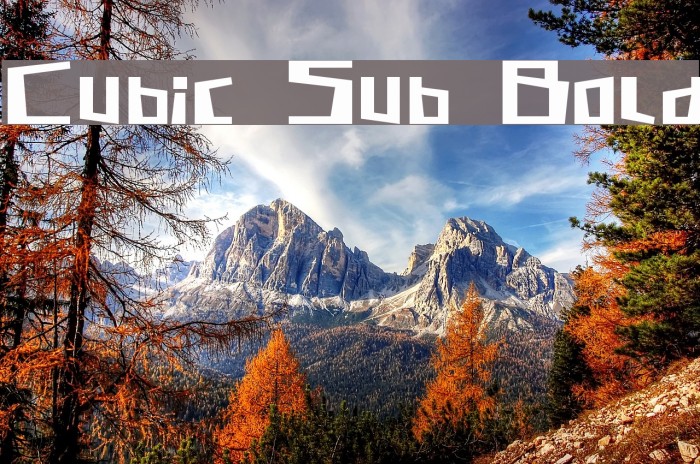 Cubic Sub Bold Example 3