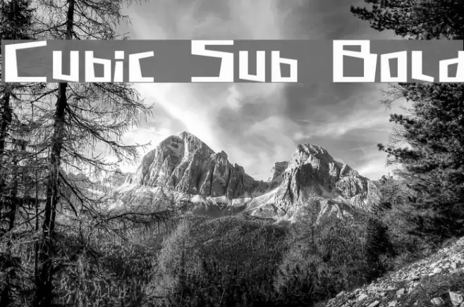 Cubic Sub Bold Font examples