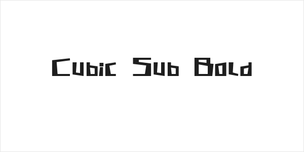 Cubic Sub Bold Logo