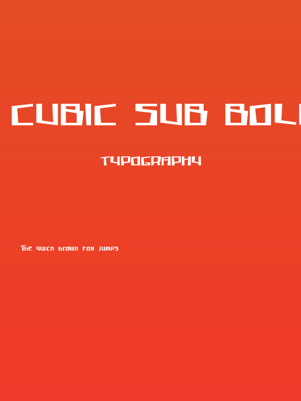 Cubic Sub Bold Poster
