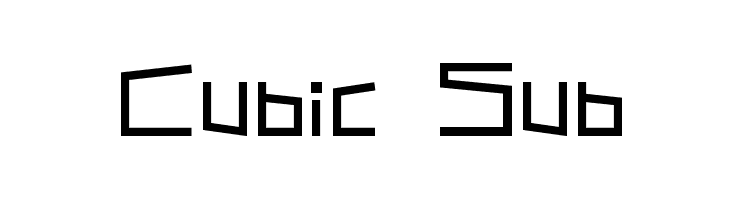 Cubic Sub  font caratteri gratis
