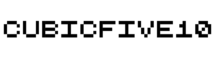 CubicFive10 Fonte