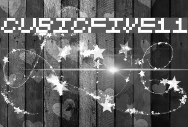 CubicFive11 Font examples