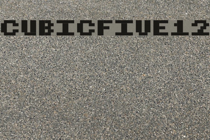 CubicFive12 Font examples