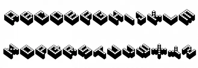 Cubicle Schriftart Groß