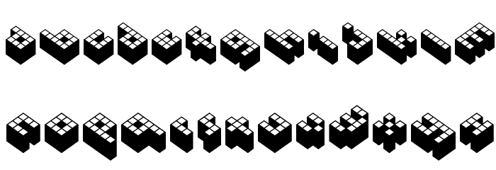 Cubicle Font LOWERCASE