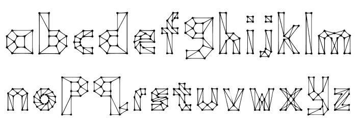 Cubism Connect Regular Font LOWERCASE