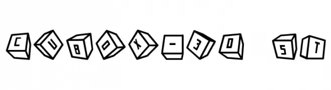 Cubox-3D ST  Frei Schriftart Herunterladen