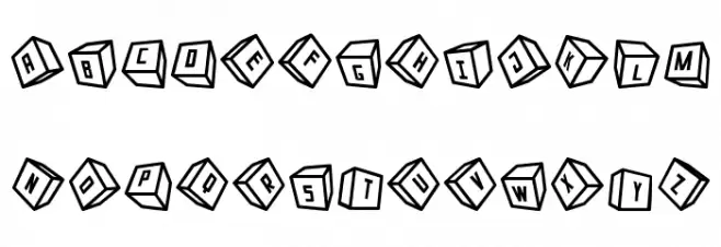 Cubox-3D ST Schriftart Groß