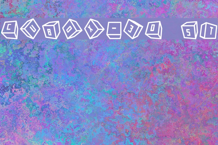 Cubox-3D ST Font examples