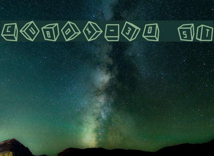 Cubox-3D ST Font examples