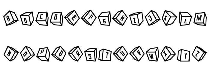 Cubox-3D ST Font LOWERCASE
