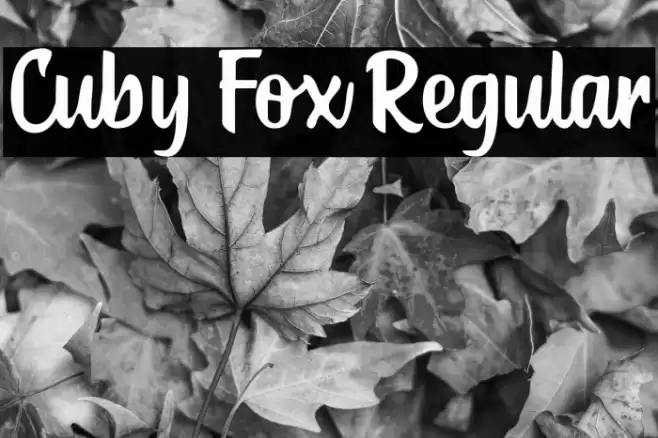 Cuby Fox Regular Font examples