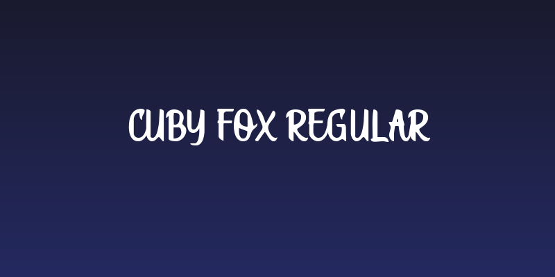 Cuby Fox Regular Social Header