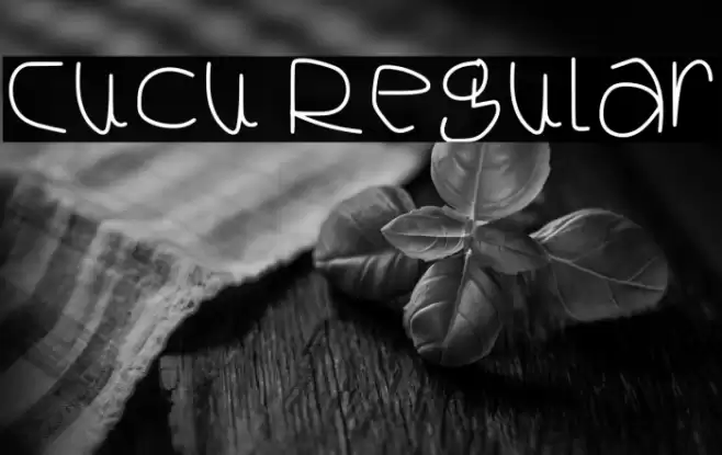 Cucu Regular Caratteri examples
