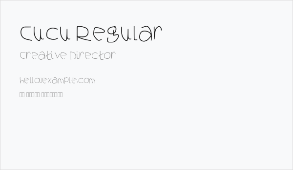 Cucu Regular Business Card