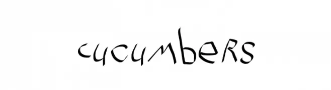 Cucumbers  les polices de caractères gratuit tlcharger