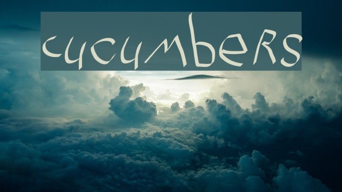 Cucumbers Font examples