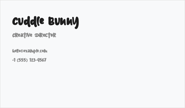 Cuddle Bunny Business Card