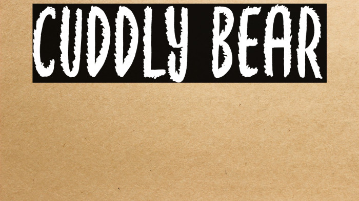 Cuddly Bear Example 3