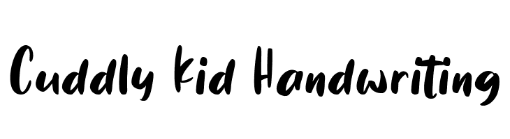 Cuddly Kid Handwriting  नि: शुल्क फ़ॉन्ट्स डाउनलोड