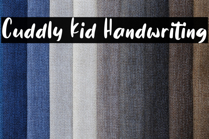 Cuddly Kid Handwriting Example 3