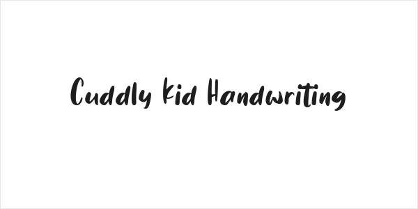Cuddly Kid Handwriting Logo