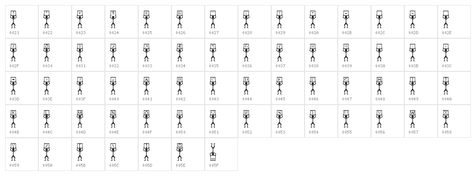Cue Regular Character Map