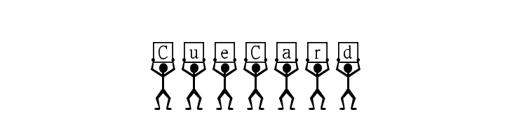 CueCard  フリーフォントのダウンロード
