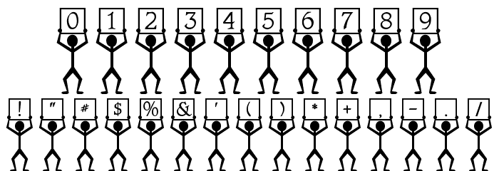 CueCard Font OTHER CHARS