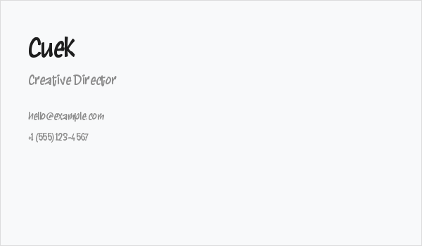Cuek Business Card