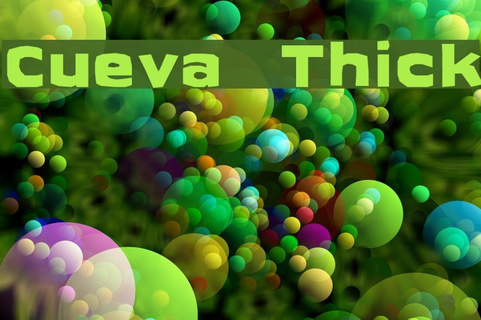 Cueva Thick Font examples