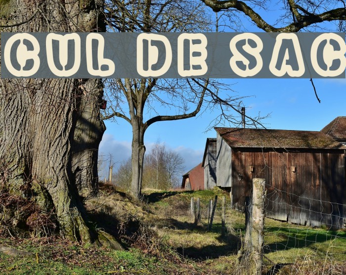 Cul de sac Font examples