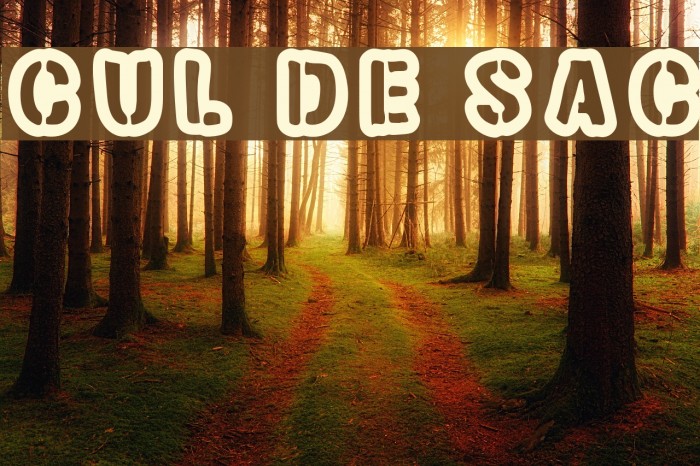 Cul de sac Font examples