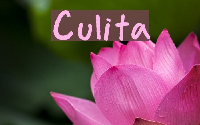 Culita Font examples