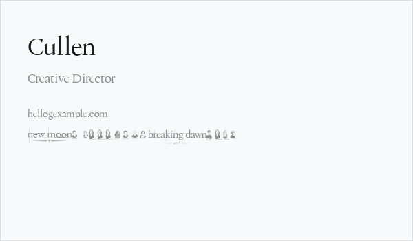 Cullen Business Card