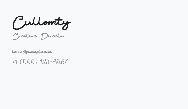 Cullomty Business Card