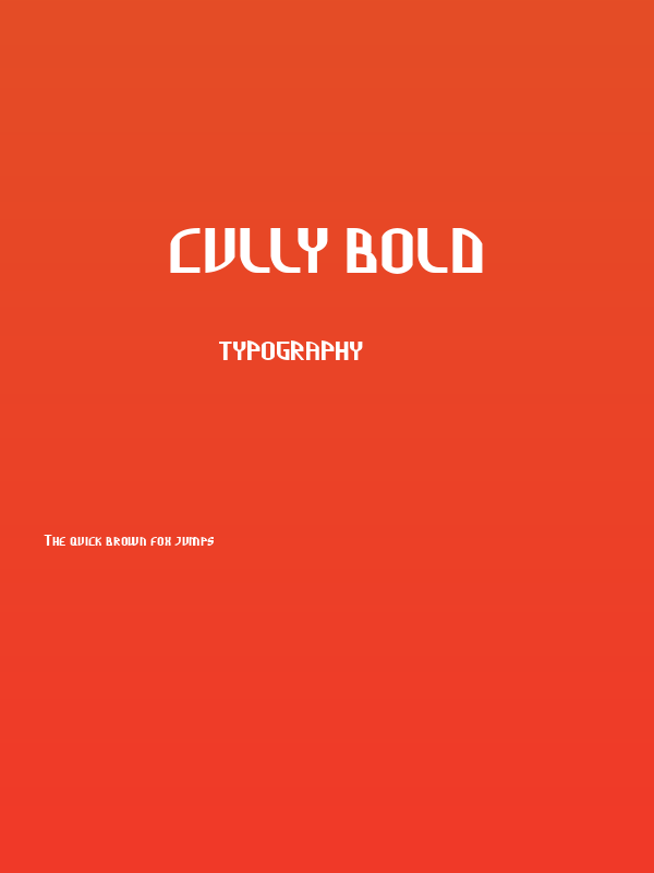 Cully Bold Poster