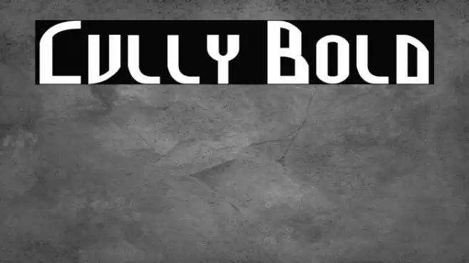 Cully Bold Font examples